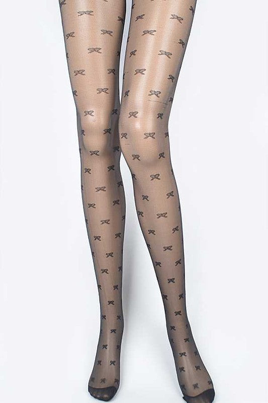 Bowtie Mesh Stockings