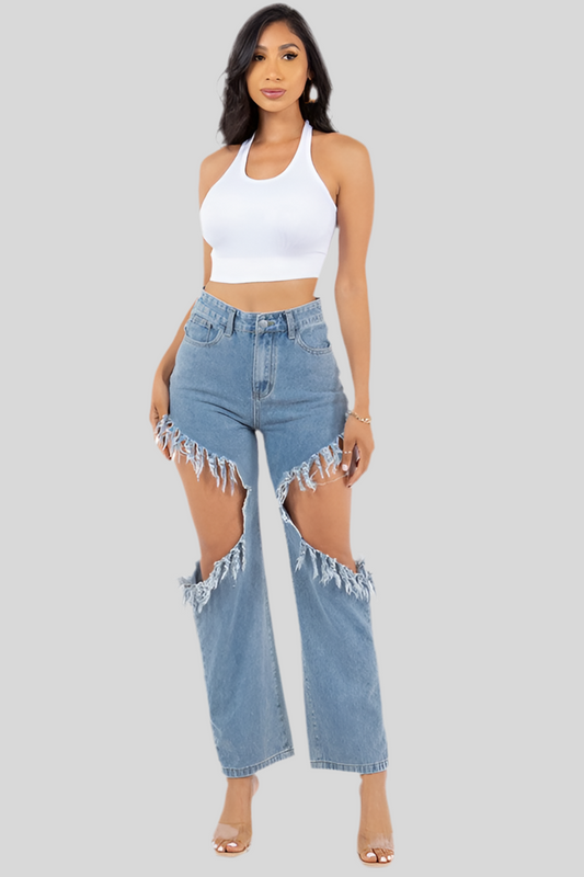 Off The Market Cut Out Jeans